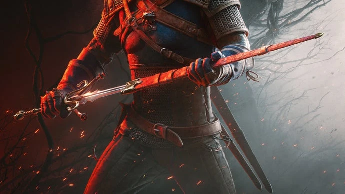 That sword Geralt unsheaths in The Witcher 3 Songs of the Past expansion artwork? We've seen it before