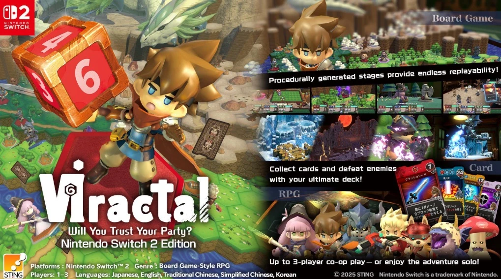 This board game-inspired multiplayer RPG might “completely ruin” your relationships. Viractal: Will You Trust Your Party? comes to Nintendo Switch and Switch 2 
