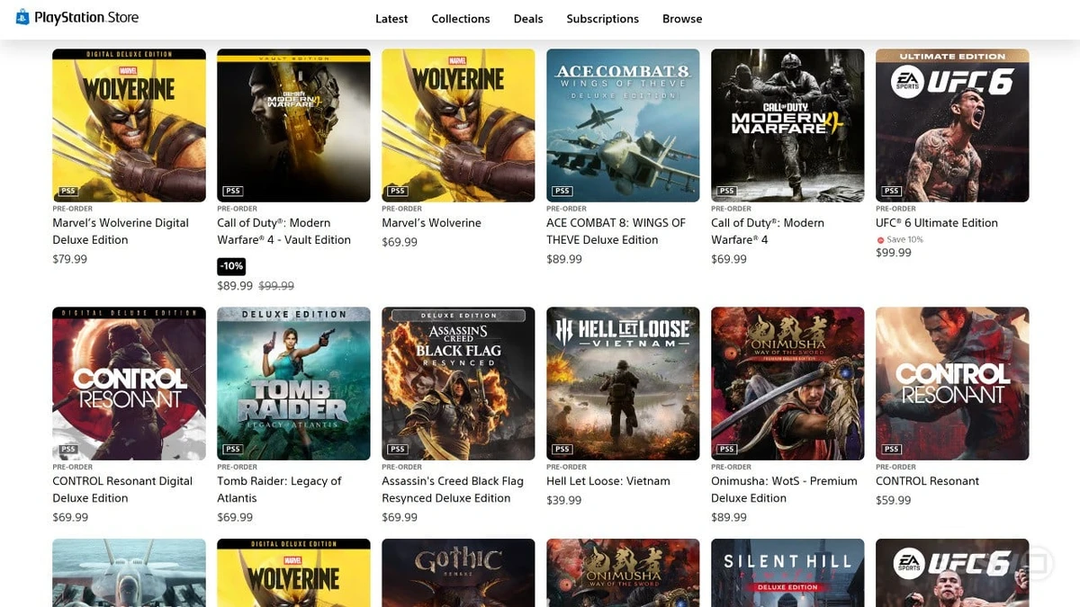 Wolverine PS5 Cuts Through the Crowd, Tops PS Store Pre-Order Charts