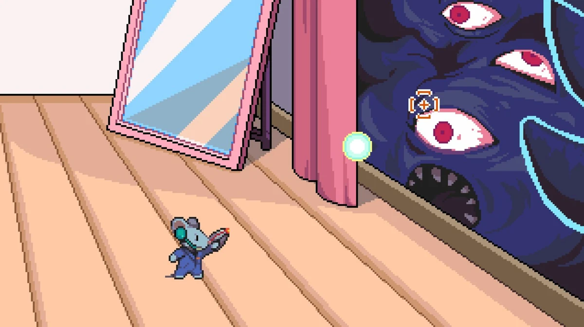 A human trapped in a mouse’s body must exorcise an entire building’s worth of ghosts in Japanese indie game Mousebusters 