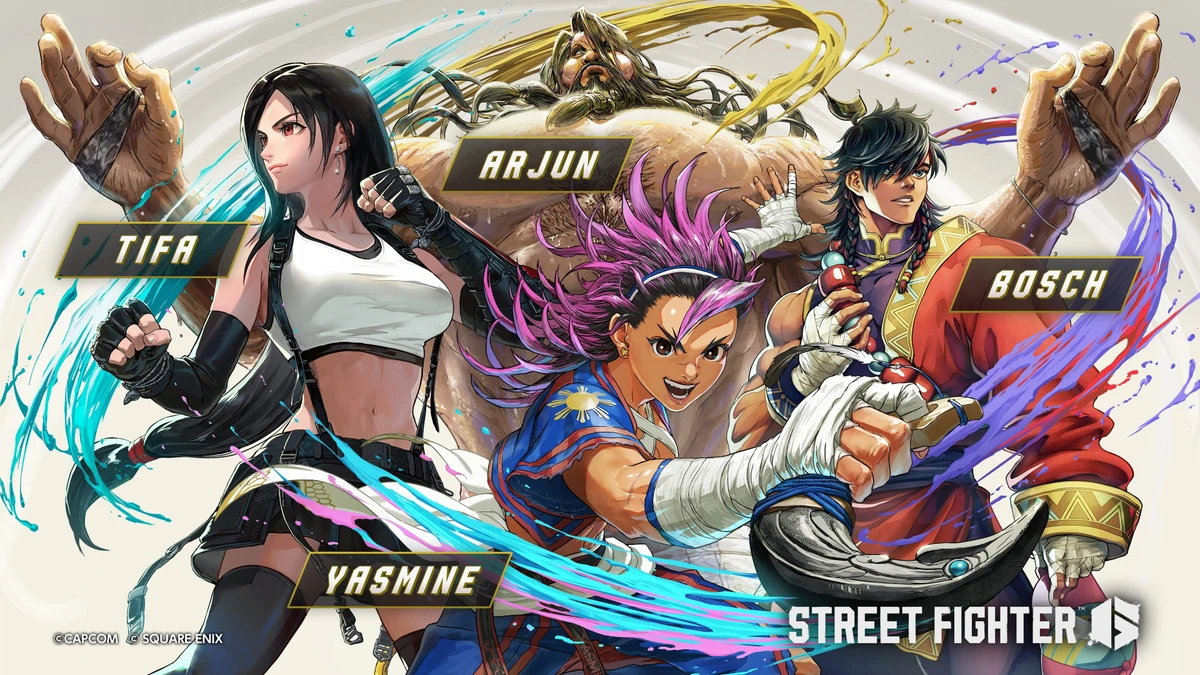 Street Fighter 6 Year 4 DLC characters Yasmine, Arjun, Tifa, and Bosch announced