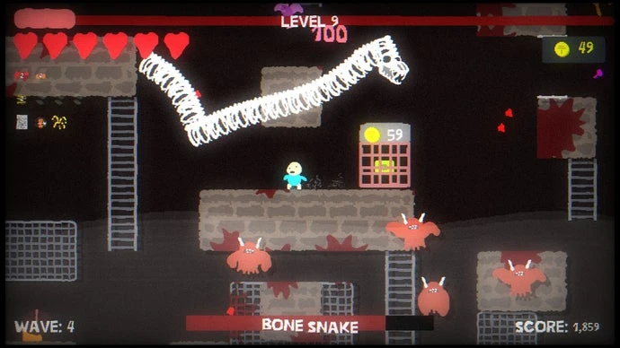 Every detail of Blood Dungeon looks slapdash, but its mix of platformer and Vampire survivors gets my heart thumping