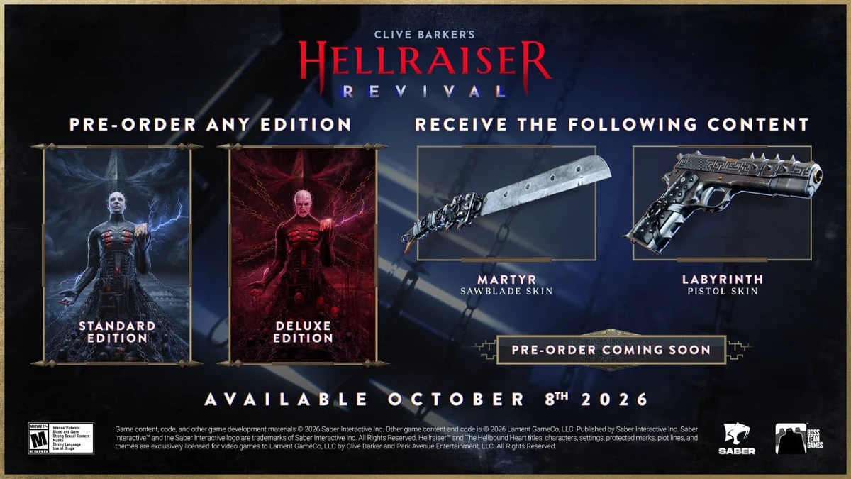 Clive Barker’s Hellraiser: Revival launches October 8
