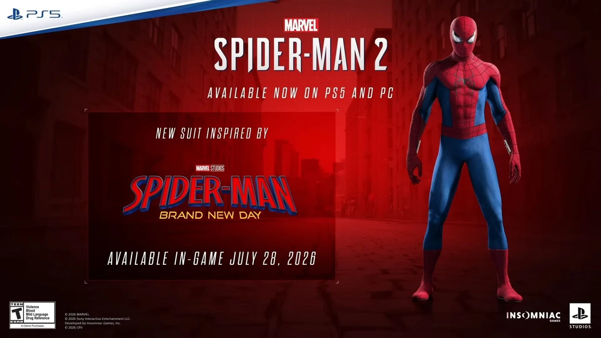 Marvel’s Spider-Man 2 adds Spider-Man: Brand New Day-inspired ‘Fresh Start Suit’ on July 28