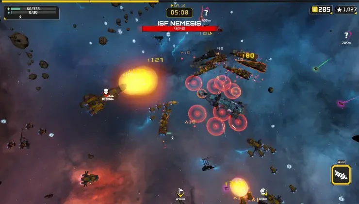 Pilot a powerful warship in the space bullet heaven roguelike Sublight