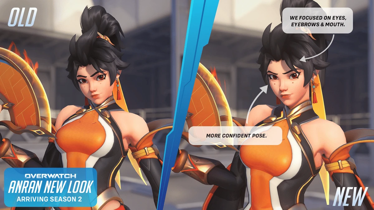 Blizzard explains visual updates to Overwatch's Anran