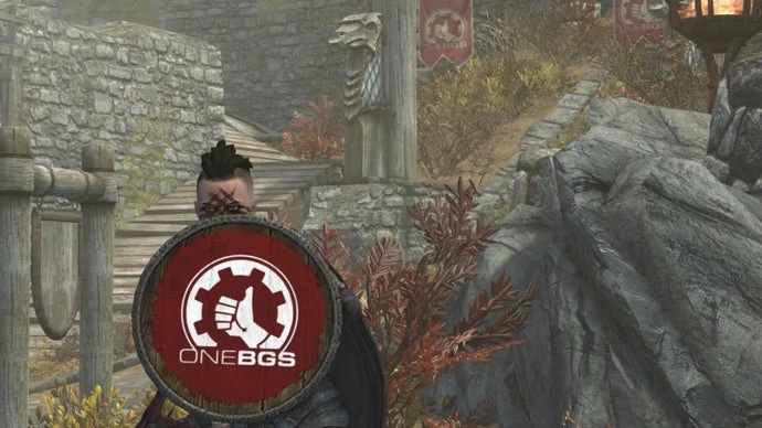 "We are the best allies to game devs": Skyrim modder shows solidarity with laid off Bethesda workers by draping union logos across Tamriel
