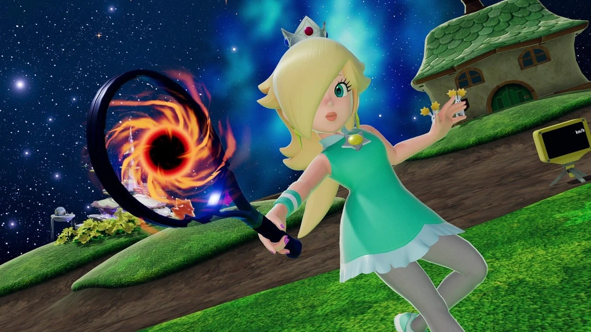 Mario Tennis Fever update adds new Super Mario Galaxy themed court, racket and match type