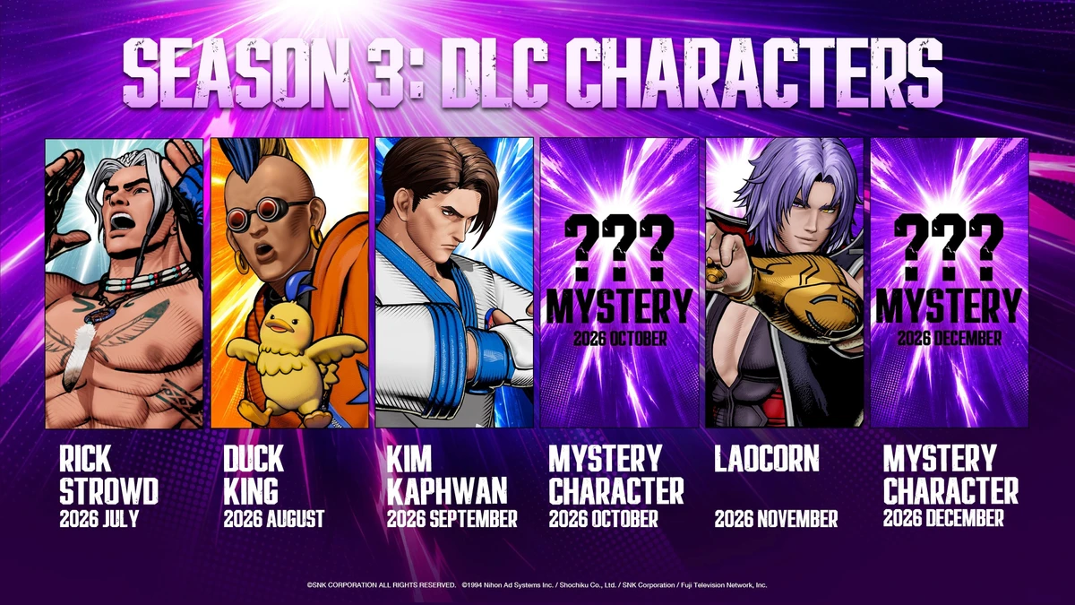 Fatal Fury: City of the Wolves Season 3 DLC characters announced