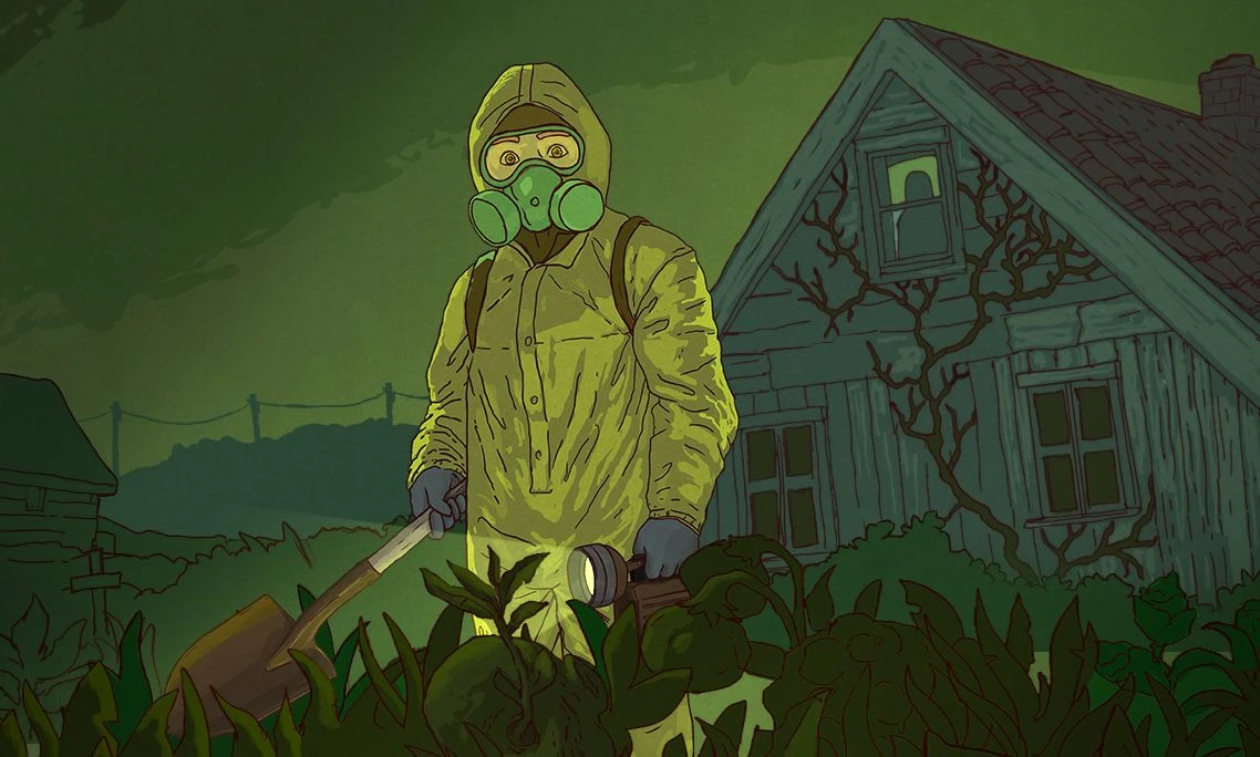  'Stardew Valley meets Twin Peaks' in this 'gritty farming thriller,' and if you don't find all of those words appealing I don't know how to help you 