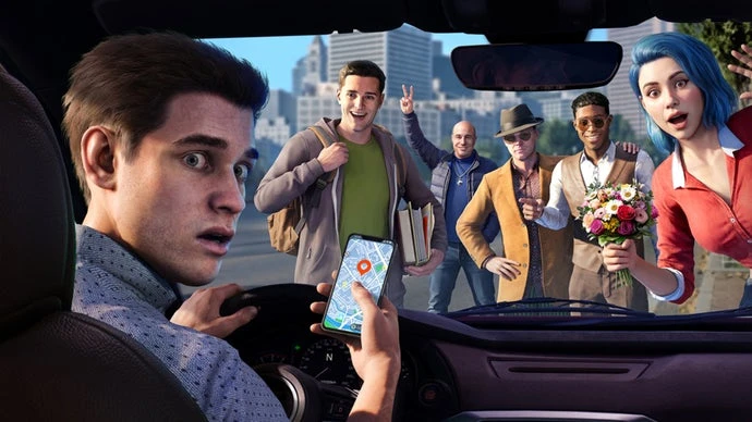 Rideshare "Stimulator" is an Uber driver sim set in a city full of weirdos that I'm hoping is satirical enough to pull the concept off