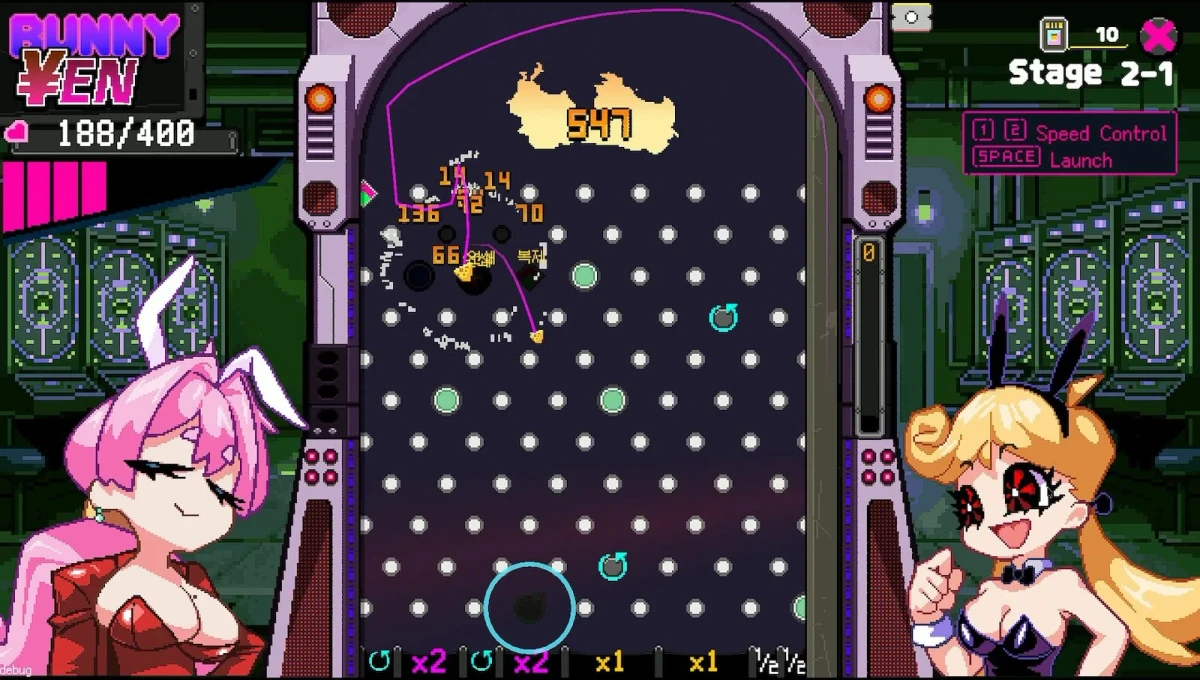 Pachinko-style roguelike High Roller Penny pits you against deranged bunny girls in a life-or-death gambling game