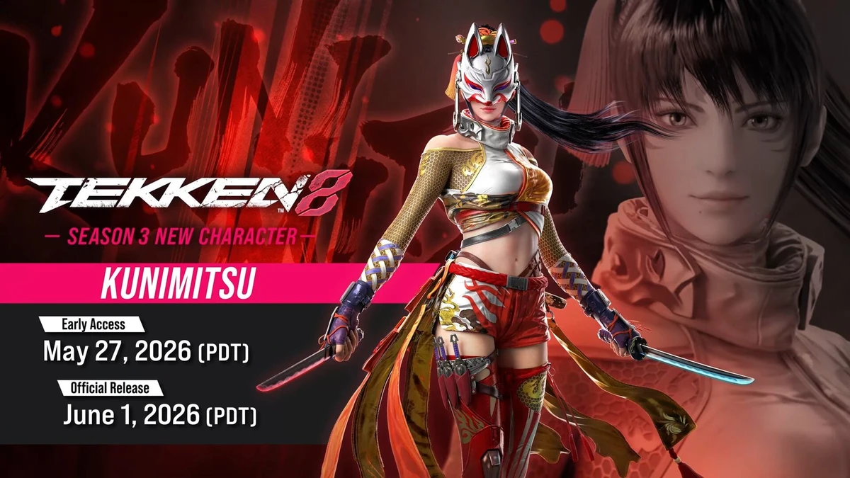 Tekken 8 DLC character Kunimitsu launches May 27 for Season 3 Character Pass owners, June 1 for all